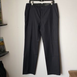 Navy wool pinstripe pants